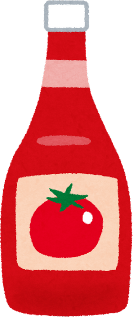 Illustration of Tomato Ketchup Bottle