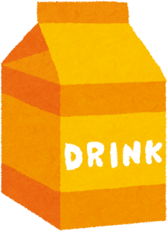 Hand-Drawn Illustration of an Orange Juice Carton